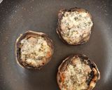 A picture of step 9 of My Mushrooms stuffed with Sausage meat and Blue Stilton cheese.