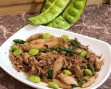 Foto langkah ke 4 dari resep Cumi asin pete lombok ijo.