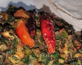 A picture of step 4 of "Bihari Palak Saag".