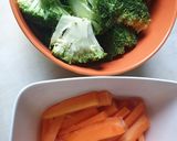 A picture of step 1 of Chickpea Broccoli salad.