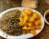 Foto del paso 4 de la receta: Cocina aromática: Ensalada tibia de lentejas, calabaza y almendras