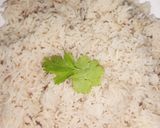 A picture of step 6 of Tarka rice.