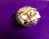 A picture of step 4 of Purple yam chips.