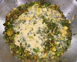 A picture of step 2 of Spring onion with besan.