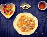 Hình bước làm 4 của món Bún xào tôm