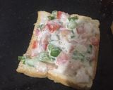 A picture of step 3 of Veg mayonnaise sandwich.