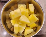 A picture of step 1 of Leftover Potato Masala.