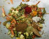 A picture of step 19 of #tiffin box# shahi veg biryani pulao.