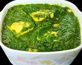 A picture of step 5 of Green Green PALAK PANEER.