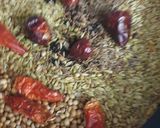 A picture of step 1 of Achari masala powder.