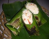 Foto langkah ke 7 dari resep Nasi Bakar Ikan Teri alaManda.