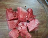 A picture of step 1 of Three colour fruit salad.