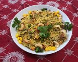 A picture of step 14 of Haryali Fusion Pulao.
