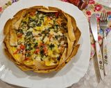 عکس مرحله 6 از دستور مرغ و قارچ در نان تافتون