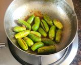 A picture of step 5 of Stuffed Tindora.
