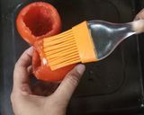 A picture of step 14 of Soya stuff tomato.