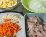 Foto langkah ke 1 dari resep Bakpao Labu Kuning Isi Ayam Sayur.