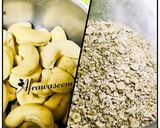 A picture of step 1 of 1 minute microwave cashew bread.