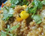 A picture of step 7 of Spicy broken wheat (veggies se bhara).