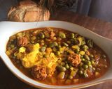 Foto del paso 7 de la receta Guiso de habas, guisantes y papas con chorizo y huevo 🍳