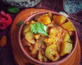 A picture of step 5 of Zucchini Potato Sabzi.