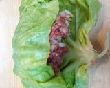 A picture of step 3 of Ground meat rolled in cabbage leaves.