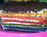 Foto langkah ke 7 dari resep Rainbow cake kukus.