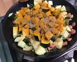 Une image de l'étape 10 de Courgettes épicées aux minis saucisses.