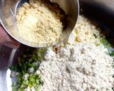 A picture of step 8 of Pink paratha made with soy flour.