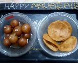 A picture of step 3 of Gulab Jamun and Rice Crackers.