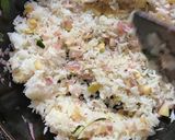 A picture of step 5 of Kancha Aam Pulao.