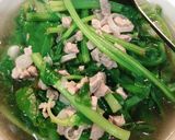 Hình bước làm 3 của món Cải bó xôi nấu thịt
