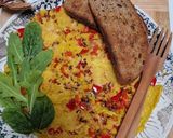 Savanyúkáposztás, paprikás vegán omlett recept fázis 3 fotója