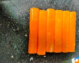 Une image de l'étape 2 de Avocat farci à la salade de scampis, surimi et mangue.