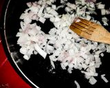 A picture of step 1 of Pineapple Thai fried rice.