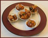 A picture of step 5 of Chili idli fry with leftover idlies.
