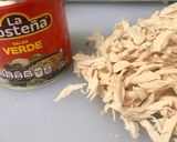 A picture of step 3 of Chicken Enchiladas with Green Sauce.