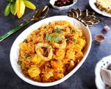 Hình bước làm 5 của món Cơm chiên hải sản trái cây