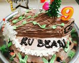 Hình bước làm 2 của món Bánh sinh nhật khúc cây