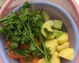 Hình bước làm 1 của món Canh rau củ hạt sen