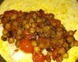 Foto del paso 2 de la receta: 💜Taquitos proteicos💜 Garbanzos, cherrys y cebollita morada 💜