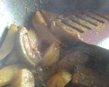 A picture of step 2 of Folui fish curry with vegetable.