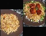 A picture of step 4 of Shezwan chicken momos with hakka noodles😋.
