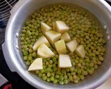 A picture of step 1 of Ragda Patties Chaat.
