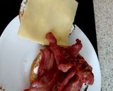 A picture of step 3 of My Smoked Streaky Bacon Bagel With Cheese 🥰.