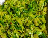 A picture of step 5 of Cabbage Thoran.