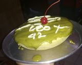 Foto langkah ke 5 dari resep Brownis matcha toping glaze Greentea 🤤🤤 cake double tea(kukus).
