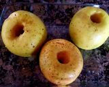 Foto del paso 1 de la receta Manzana asada bañada de chocolate caliente y almendra