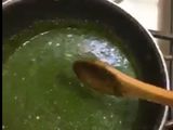 ملوخيه مضروبه في الخلاط