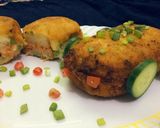A picture of step 9 of Chicken stuff potato sandwich.